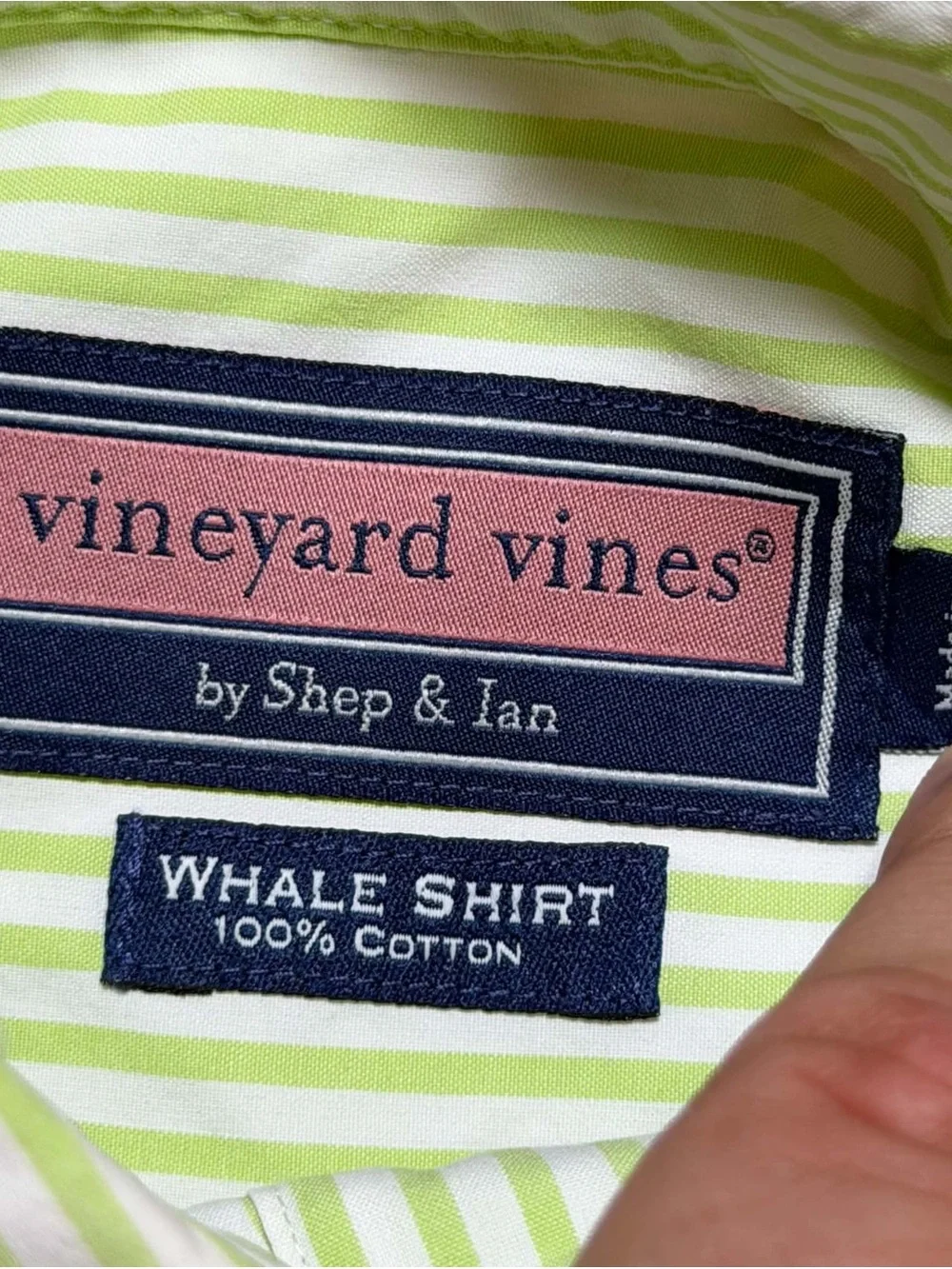 Vineyard Vines Striped Button-Down Shirts in Lavender and Light Green